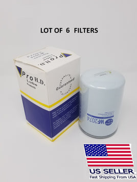 V-PRO H.D Lot of 6 WF2074 Water Cooling Filter Fits for Most Cummins Engine