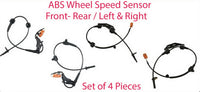 Set 4 ABS Wheel Speed Sensor Front/Rear L/R  Fit:Honda Element 2003-2011 2.4L