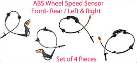Set 4 ABS Wheel Speed Sensor Front/Rear L/R  Fit:Honda Element 2003-2011 2.4L