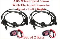 2 x ABS Wheel Speed Sensor W/Connector Front L/R Fits Buick Chevrolet GMC Saturn