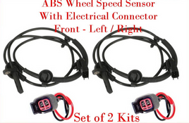 2 x ABS Wheel Speed Sensor W/Connector Front L/R Fits Buick Chevrolet GMC Saturn