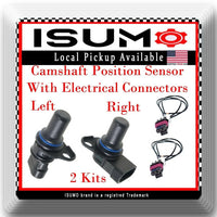 2 x Camshaft Position Sensor W/ Connector Left / Right Fit Hyundai Kia V6 2.7L