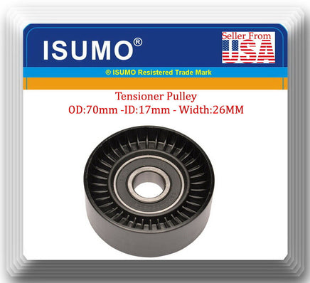 3 Pc Belt Tensioner + Belt Idler Pully & Drive Idler Pulley Fits: BMW X5 I6 3.0L