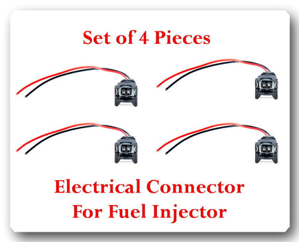 Set of 4 Kit Electrical Connector for Fuel Injector FJ1153 Fits: Cruze Sonic 