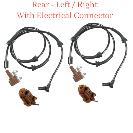 2 x ABS Wheel Speed Sensor  & Connector Rear L/R Fits:Q56 Armada Pathfinder