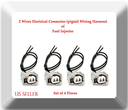 4 X Connector of Fuel Injector FJ1287 FIts: CT200h 2013-2016 Prius 2012-2017