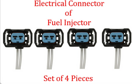 Set of 4 x Electrical Connector of Fuel Injector Fits: Honda Civic 1996-2015