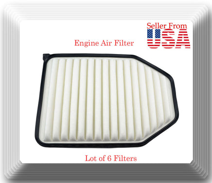 Lot 6 x Eng Air Filter Fits:OEM# 68257791AA Jeep Wrangler 2007-2018 V6 3.6L 3.8L