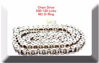 Drive Chain Chrome Plated 530 x120 Link For Harley Honda Kawasaki (NO ORING)