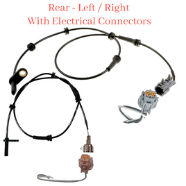 2x ABS Wheel Speed Sensor & Connectors Rear L/R Fits Frontier 2005-2019 W/MT 4WD