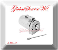 Cylinder Aluminum Engine Oil Catch Reservoir Breather Tank Can w/ Filter Silver