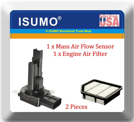 2 Pcs Mass Air Flow Sensor & Engine Air Filter Fits: Lexus GS350 IS250 IS350