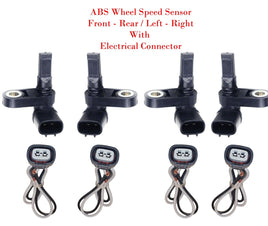 4 ABS Wheel Speed Sensor & Connector Front Rear Left & Right Fits: Lexus Toyota