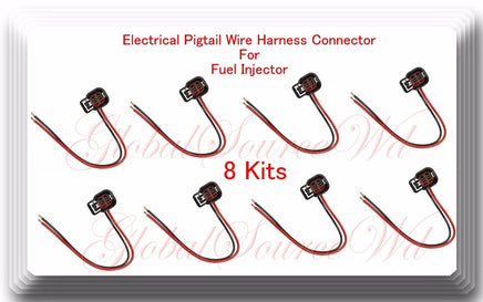 8 Kits Pigtail Connector of Fuel Injector FJ1089 Fits:Chevrolet GMC V8 6.0L