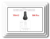 LOT500 TR412 Tire Valve Stems Snap-In Rim Hole Dia. Inch 0.453 Length 7/8"=22MM