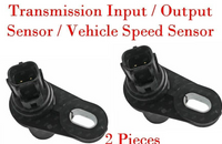 2 Trans Input Output Vehicle Speed Sensor With connector Fit:Chrysler Dodge Jeep