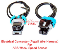 2 x ABS Wheel Speed Sensor W/Connectors Front L/R Fits: Hummer H2 2003-2007 6.0L