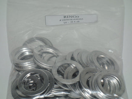LOT 100 Aluminum Oil Drain Plug Gasket ID:18MM OD:26MM  18-26MM ODW1826MMA