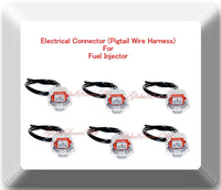 6 x Connector of Fuel Injector FJ1019 Fits: FX35 JX35 Altima Maxima Pathfinder 