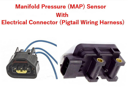 Manifold Absolute Pressure Sensor (MAP) W/ Connector Fits:Dodge Dodge Ram & Jeep