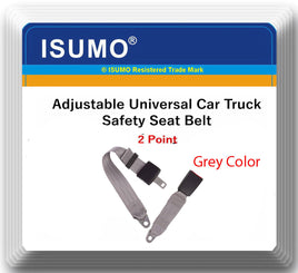 1 Kit Adjustable Universal Car Truck 2 Point Grey Seat Belt