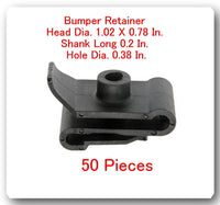 50 Bumper Retainer Head Dia:1.02X0.78" Shank L: 0.2" Hole Dia. 0.38" For Toyota