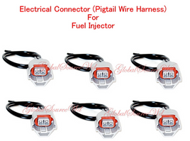 (6 Pc) Electrical Connector of Fuel Injector FJ333 Fits: Lexus - Toyota V6 3.0L