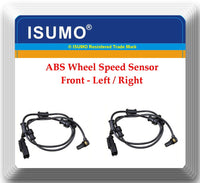 2x ABS Wheel Speed Sensor W/Connectors Front Left & Right Fits Ram 2500 3500 RWD