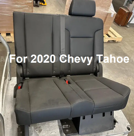 2015 - 2020 Chevy Tahoe GMC Yukon Bench Seat Black Leather Driver side 2nd Row