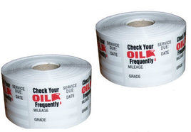 2 Rolls of 500 Total 1000 Stickers Oil Change Reminder Sticker