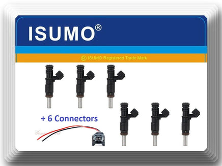 6 Injectors with connectors For BMW 128i 328i X3 X5 Z4 525i 2.0/2.5/3.0L FJ748 