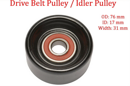 2 Pcs 1x Grooved & 1 Smooth Belt Idler Pulley Fits: Buick RIviera 1996-1997 3.8L