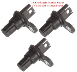 2x Camshaft & 1x Crankshaft Position Sensor for BMW 128i 135i 323i 325xi 328i