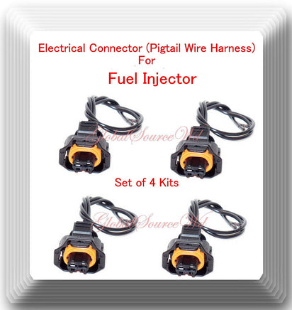 Set of 4 Kits Electrical Connector of Fuel Injector FJ1097 For:Buick Saturn 2.0L