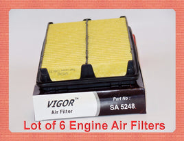 Lot of 6 ENGINE AIR FILTER A25248 CA8133 Fits HONDA ACCORD 1998-2002 4Cyl 2.3L