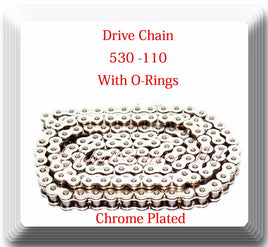 OE Spec 530x110 With O-Rings Chrome Plated Motorcycle Drive Chain 530 Pitch 110