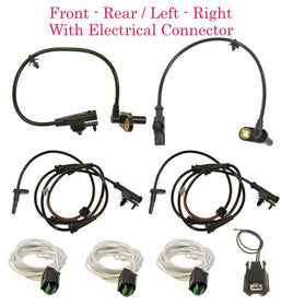 4x ABS Wheel Speed Sensor & Connectors Front Rear L/R Fits Nissan 370Z 2010-2019