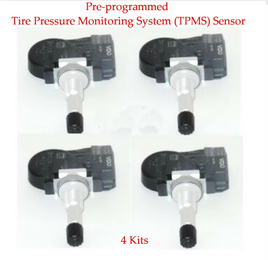 4 Kits SE10004 Tire Pressure Monitoring System (TPMS) Sensor 433Mhz