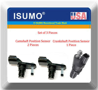 3 x camshaft/ Crankshaft Position Sensor W/Connector Fits:GM Saab Saturn L4-2.4L