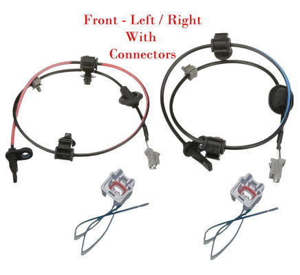 2 ABS Wheel Speed Sensor + Connectors  Front L/R Fits: Nissan Altima Maxima