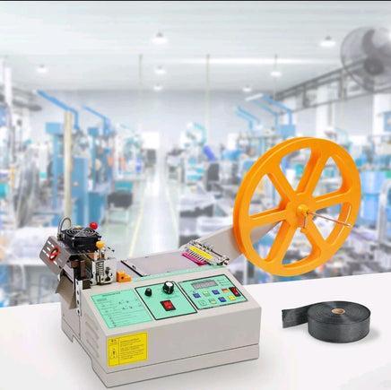 Hot and Cold Strip Cutter Automatic Webbing Tape Textile Ribbon Cutting Machine