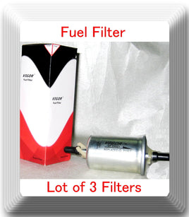 Lot of 3 Fuel Filter GF64621 Fits Ford  Mercury Cougar Escort Thunderbird Tracer