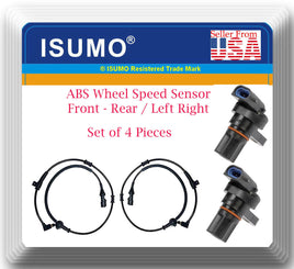 4 Kits ABS Wheel Speed Sensor Front Rear Left/Right Fits: Excursion F 4WD