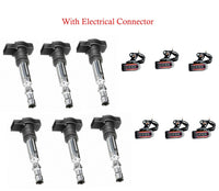SET OF 6 Ignition coil with connectors for Audi A4 A6 Quattro 3.0L V6 UF483