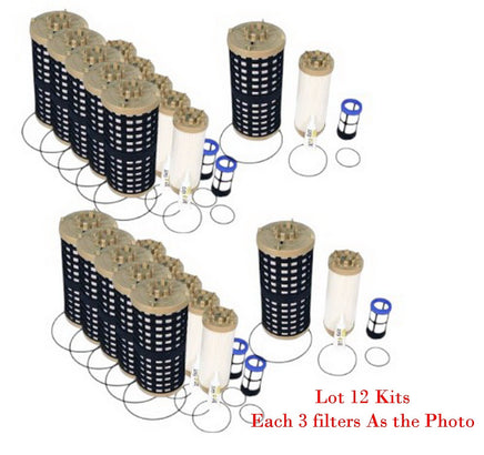 Fuel Filter Kit & Oil Filter Fits Detroit Diesel  DD13 DD15 DD16 Freightliner &