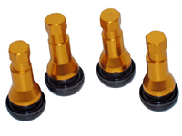 4 Kits TR 413C Chrome yellow  (Gold) Color Snap-In Tire Valve Stems