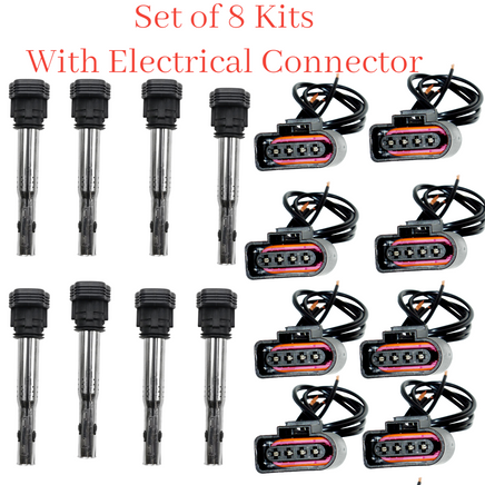 8 X   OE Spec, Ignition Coil With Electrical Connectors Fits Audi VW 2006-2019