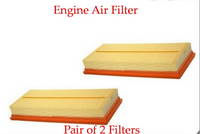4 PCs Air Intake hose & Air Filter L/R Side Fits:Mercedes W166 GL550 GL450