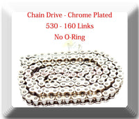 Chrome 530x160 links Drive Chain Extended Swingram Yamaha SR TX XJ XS1-2 YX YZF