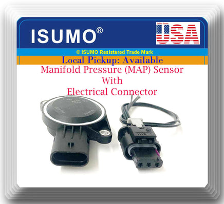 Manifold Pressure (MAP) Sensor W/Electrical Connector Fits: Audi - VW Volkswagen